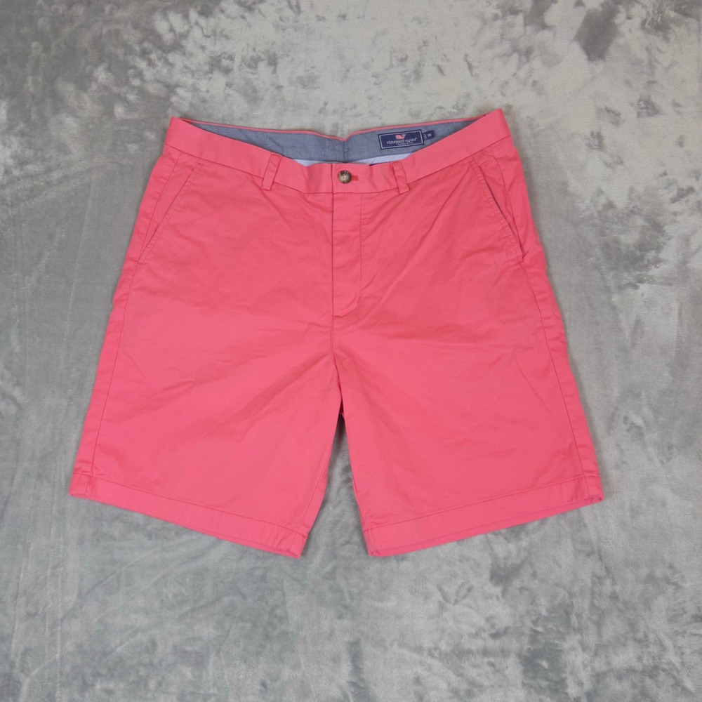 Vineyard Vines Breaker Shorts Mens 36 Pink Stretch Chino Preppy Summer Casual